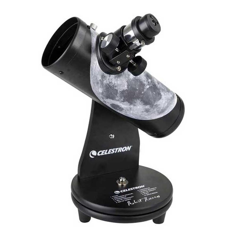 Celestron تلسكوب القمر من سلسلة سيلسترون المميزة بواسطة روبرت ريفز، تلسكوب فلكي رائع للقمر، أسود (22016) - Image 2